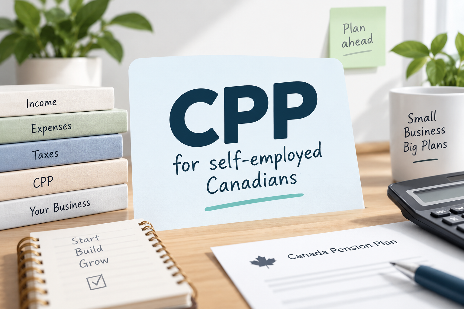 How much CPP self-employed Canadians pay — both halves of the contribution, 11.9% on net self-employment income in 2026, with the year's ceilings and maximums